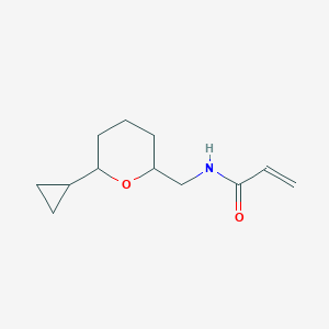 N-[(6-Cyclopropyloxan-2-yl)methyl]prop-2-enamide