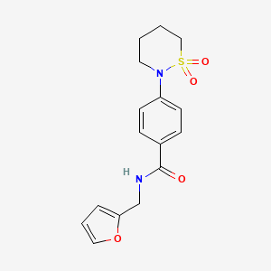 4-(1,1-dioxido-1,2-thiazinan-2-yl)-N-(furan-2-ylmethyl)benzamide