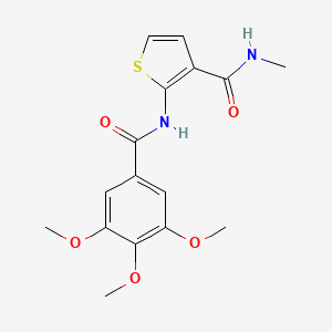 molecular formula C16H18N2O5S B2739154 N-甲基-2-(3,4,5-三甲氧基苯甲酰基)噻吩-3-羧酰胺 CAS No. 941976-48-3