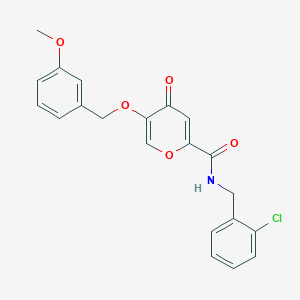 molecular formula C21H18ClNO5 B2739158 N-(2-氯苄基)-5-((3-甲氧基苄基)氧基)-4-氧代-4H-吡喃-2-甲酰胺 CAS No. 1021209-76-6