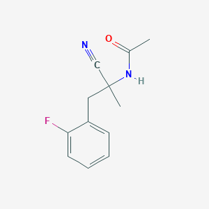 molecular formula C12H13FN2O B2739164 N-{1-氰基-1-[(2-氟苯基)甲基]乙基}乙酰胺 CAS No. 2060044-27-9