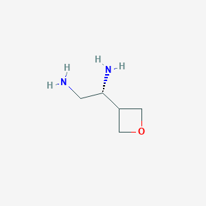 molecular formula C5H12N2O B2739170 (1R)-1-(Oxetan-3-yl)ethane-1,2-diamine CAS No. 1420680-80-3