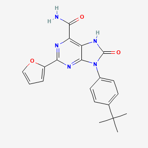 molecular formula C20H19N5O3 B2739174 9-(4-tert-butylphenyl)-2-(furan-2-yl)-8-oxo-7H-purine-6-carboxamide CAS No. 898442-38-1