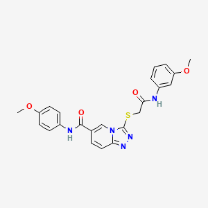 N-(4-methoxyphenyl)-3-((2-((3-methoxyphenyl)amino)-2-oxoethyl)thio)-[1,2,4]triazolo[4,3-a]pyridine-6-carboxamide