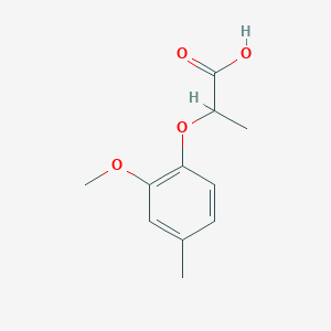 molecular formula C11H14O4 B2739192 2-(2-甲氧基-4-甲基苯氧基)丙酸 CAS No. 63857-96-5