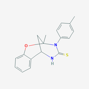 2-methyl-3-(4-methylphenyl)-2,3,5,6-tetrahydro-4H-2,6-methano-1,3,5-benzoxadiazocine-4-thione