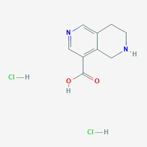 molecular formula C9H12Cl2N2O2 B2739216 5,6,7,8-Tetrahydro-2,6-naphthyridine-4-carboxylic acid dihydrochloride CAS No. 1993233-25-2