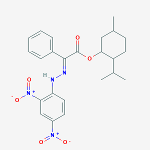 molecular formula C24H28N4O6 B273922 2-Isopropyl-5-methylcyclohexyl ({2,4-bisnitrophenyl}hydrazono)(phenyl)acetate 