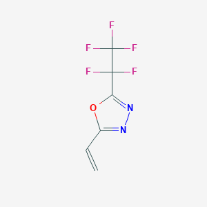 molecular formula C6H3F5N2O B2739227 2-乙烯基-5-(1,1,2,2,2-五氟乙基)-1,3,4-噁二唑 CAS No. 2460749-33-9