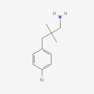 molecular formula C11H16BrN B2739230 3-(4-Bromophenyl)-2,2-dimethylpropan-1-amine CAS No. 1266803-35-3