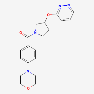 (4-Morpholinophenyl)(3-(pyridazin-3-yloxy)pyrrolidin-1-yl)methanone