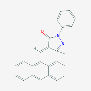 molecular formula C25H18N2O B273925 4-(9-anthrylmethylene)-5-methyl-2-phenyl-2,4-dihydro-3H-pyrazol-3-one 