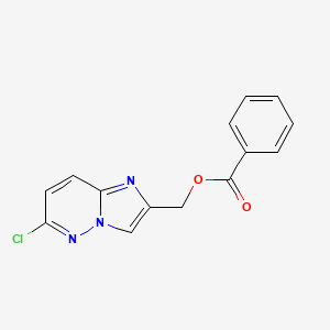 molecular formula C14H10ClN3O2 B2739251 (6-氯咪唑并[1,2-b]吡啶-2-基)甲基苯甲酸酯 CAS No. 1980063-00-0