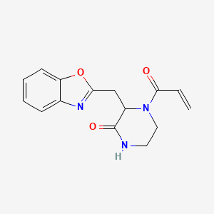 3-[(1,3-Benzoxazol-2-yl)methyl]-4-(prop-2-enoyl)piperazin-2-one