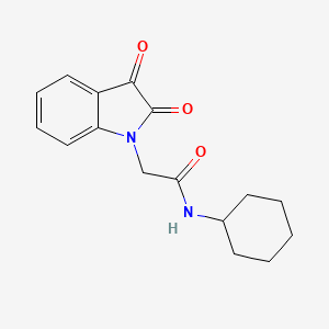 molecular formula C16H18N2O3 B2739257 N-环己基-2-(2,3-二氧代-2,3-二氢-1H-吲哚-1-基)乙酰胺 CAS No. 667914-17-2