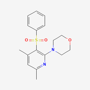 4-[4,6-Dimethyl-3-(phenylsulfonyl)-2-pyridinyl]morpholine