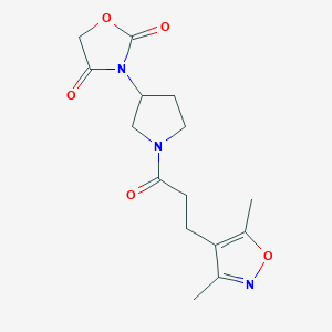 3-(1-(3-(3,5-Dimethylisoxazol-4-yl)propanoyl)pyrrolidin-3-yl)oxazolidine-2,4-dione
