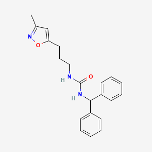 molecular formula C21H23N3O2 B2739272 1-Benzhydryl-3-(3-(3-methylisoxazol-5-yl)propyl)urea CAS No. 2034384-96-6