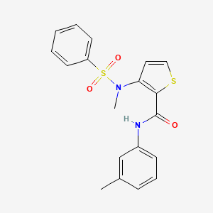 molecular formula C19H18N2O3S2 B2739274 3-(N-methylbenzenesulfonamido)-N-(3-methylphenyl)thiophene-2-carboxamide CAS No. 1226435-80-8