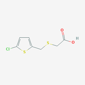molecular formula C7H7ClO2S2 B2739275 2-{[(5-Chlorothiophen-2-yl)methyl]sulfanyl}acetic acid CAS No. 178974-87-3