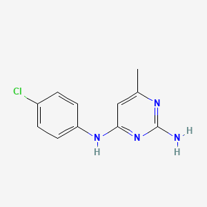 molecular formula C11H11ClN4 B2739276 N~4~-(4-chlorophenyl)-6-methyl-2,4-pyrimidinediamine CAS No. 7752-45-6