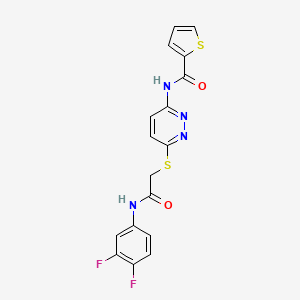 N-(6-((2-((3,4-difluorophenyl)amino)-2-oxoethyl)thio)pyridazin-3-yl)thiophene-2-carboxamide