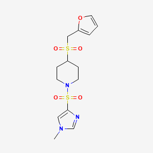 4-((furan-2-ylmethyl)sulfonyl)-1-((1-methyl-1H-imidazol-4-yl)sulfonyl)piperidine