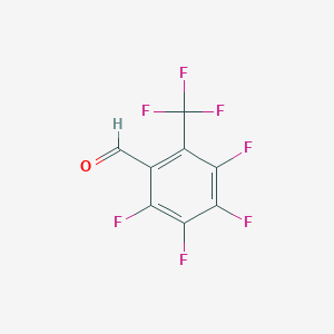 molecular formula C8HF7O B2739288 2,3,4,5-Tetrafluoro-6-(trifluoromethyl)benzaldehyde CAS No. 2256060-31-6