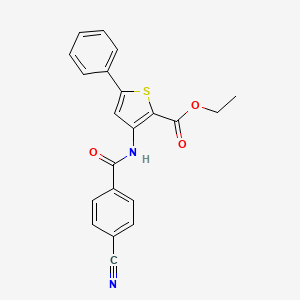 Ethyl 3-(4-cyanobenzamido)-5-phenylthiophene-2-carboxylate