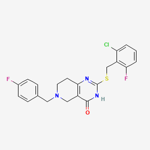 N-(1,3-benzodioxol-5-ylmethyl)-5-[4-(morpholin-4-ylsulfonyl)phenyl]-1,3,4-oxadiazole-2-carboxamide