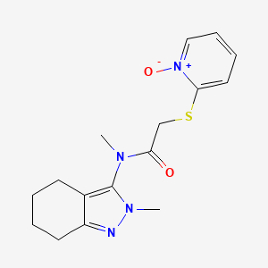 2-({2-[methyl(2-methyl-4,5,6,7-tetrahydro-2H-indazol-3-yl)amino]-2-oxoethyl}thio)pyridinium-1-olate
