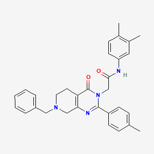 molecular formula C31H32N4O2 B2739319 3-{4-[(4-fluorophenyl)acetyl]piperazin-1-yl}-1-propylquinoxalin-2(1H)-one CAS No. 1189718-77-1