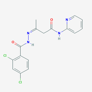 3-[(2,4-dichlorobenzoyl)hydrazono]-N-(2-pyridinyl)butanamide