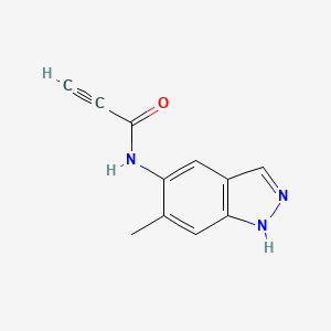 molecular formula C11H9N3O B2739320 N-(6-Methyl-1H-indazol-5-yl)prop-2-ynamide CAS No. 2305408-85-7