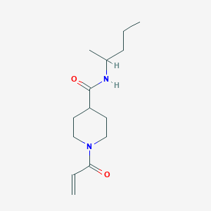 molecular formula C14H24N2O2 B2739328 N-Pentan-2-yl-1-prop-2-enoylpiperidine-4-carboxamide CAS No. 2361863-66-1