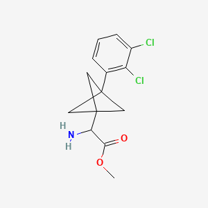 molecular formula C14H15Cl2NO2 B2739347 Methyl 2-amino-2-[3-(2,3-dichlorophenyl)-1-bicyclo[1.1.1]pentanyl]acetate CAS No. 2287262-90-0