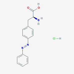 molecular formula C15H16ClN3O2 B2739349 H-Phe(4-N=NPh)-OH.HCl CAS No. 2137036-84-9