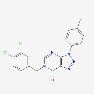 molecular formula C18H13Cl2N5O B2739352 6-(3,4-二氯苯甲基)-3-(对甲苯基)-3H-[1,2,3]三唑并[4,5-d]嘧啶-7(6H)-酮 CAS No. 892480-19-2