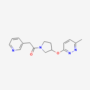 molecular formula C16H18N4O2 B2739354 1-(3-((6-甲基吡啶-3-基氧基)吡咯烷-1-基)-2-(吡啶-3-基)乙酮 CAS No. 2034444-57-8