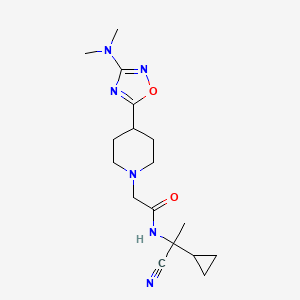 N-(1-cyano-1-cyclopropylethyl)-2-{4-[3-(dimethylamino)-1,2,4-oxadiazol-5-yl]piperidin-1-yl}acetamide