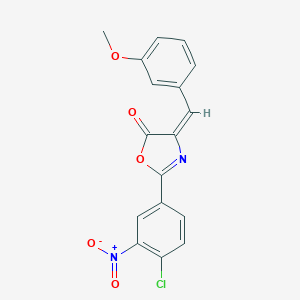 molecular formula C17H11ClN2O5 B273937 2-{4-chloro-3-nitrophenyl}-4-(3-methoxybenzylidene)-1,3-oxazol-5(4H)-one 