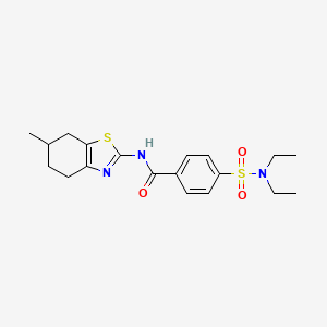 4-(diethylsulfamoyl)-N-(6-methyl-4,5,6,7-tetrahydro-1,3-benzothiazol-2-yl)benzamide