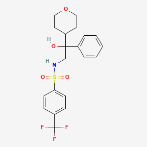 N-(2-hydroxy-2-phenyl-2-(tetrahydro-2H-pyran-4-yl)ethyl)-4-(trifluoromethyl)benzenesulfonamide