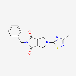 5-Benzyl-2-(3-methyl-1,2,4-thiadiazol-5-yl)-1,3,3a,6a-tetrahydropyrrolo[3,4-c]pyrrole-4,6-dione