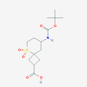 8-((tert-Butoxycarbonyl)amino)-5-thiaspiro[3.5]nonane-2-carboxylic acid 5,5-dioxide