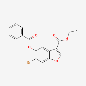 Ethyl 5-(benzoyloxy)-6-bromo-2-methyl-1-benzofuran-3-carboxylate