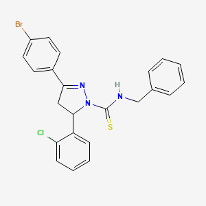 N-benzyl-3-(4-bromophenyl)-5-(2-chlorophenyl)-4,5-dihydro-1H-pyrazole-1-carbothioamide