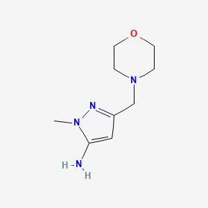 molecular formula C9H16N4O B2739403 2-Methyl-5-(morpholin-4-ylmethyl)pyrazol-3-amine CAS No. 1266770-93-7