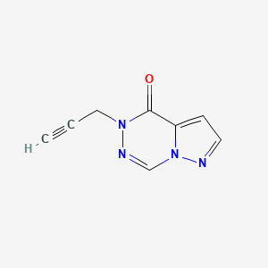 molecular formula C8H6N4O B2739407 5-丙-2-炔基吡唑并[1,5-d][1,2,4]三唑-4-酮 CAS No. 2415469-79-1