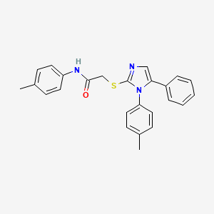 molecular formula C25H23N3OS B2739408 2-((5-phenyl-1-(p-tolyl)-1H-imidazol-2-yl)thio)-N-(p-tolyl)acetamide CAS No. 1207005-17-1
